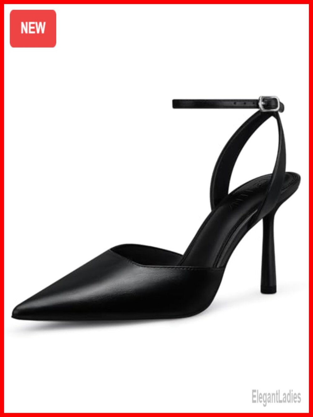 3.75" Stiletto Heel Pointed Toe Pumps - Closed Toe Sexy Strappy Heels for